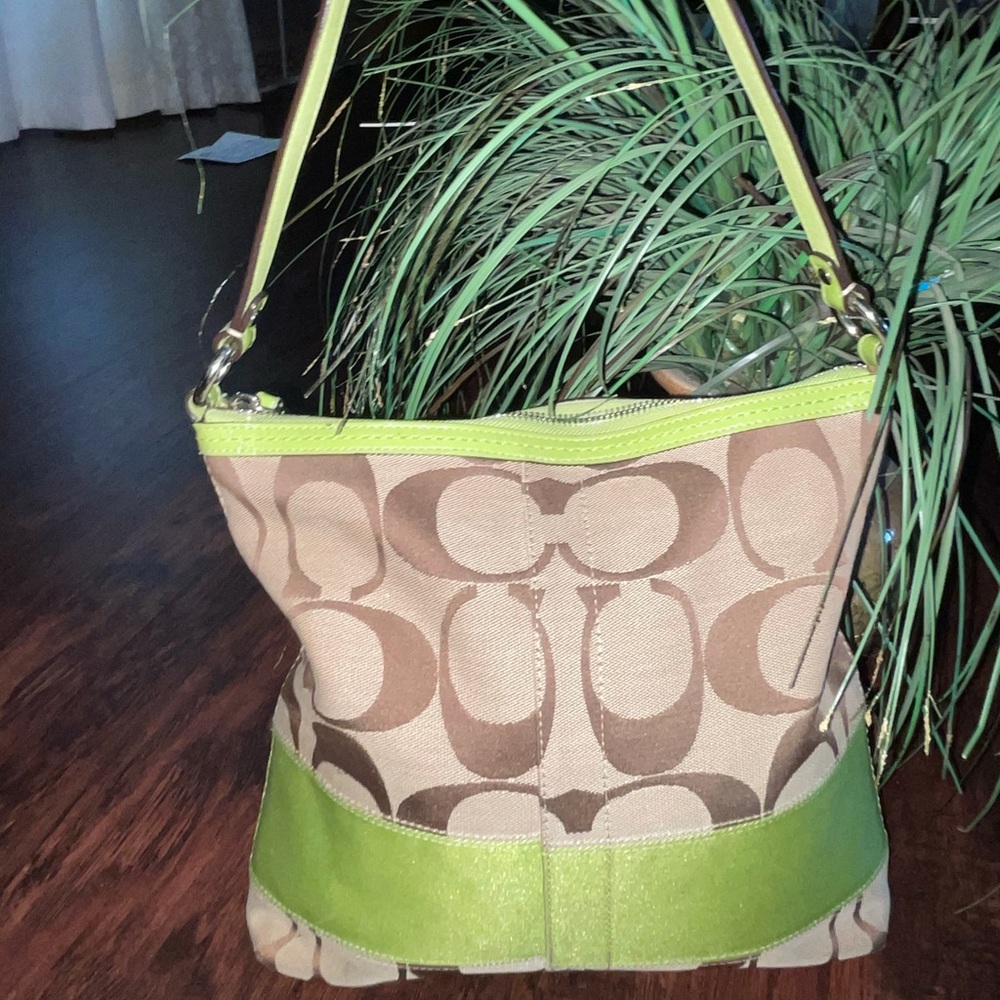 Coach lime green purse